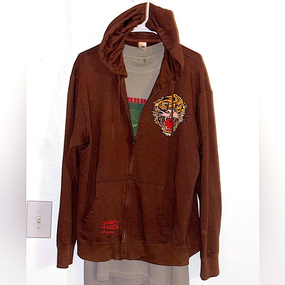 Christian Audigier rare mint French terry oversized large men’s ed hardy - Picture 4 of 17